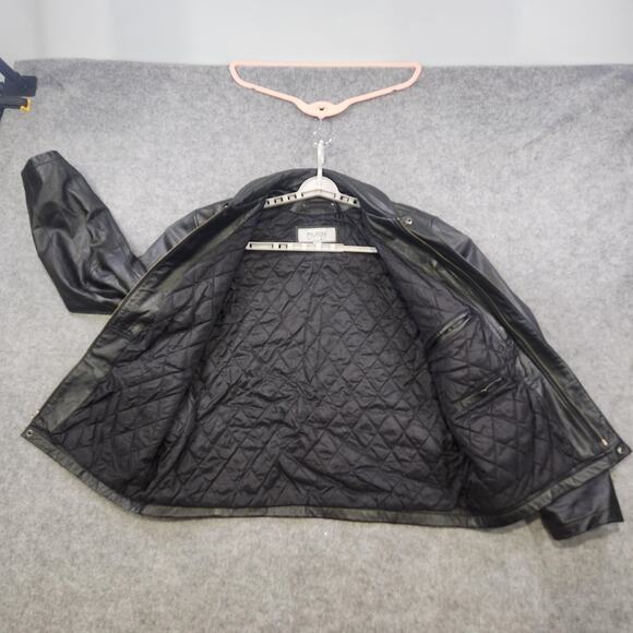 Wilsons Leather Jacket Mens Large Genuine Leather Julian Quilted Lined Black - Picture 9 of 15